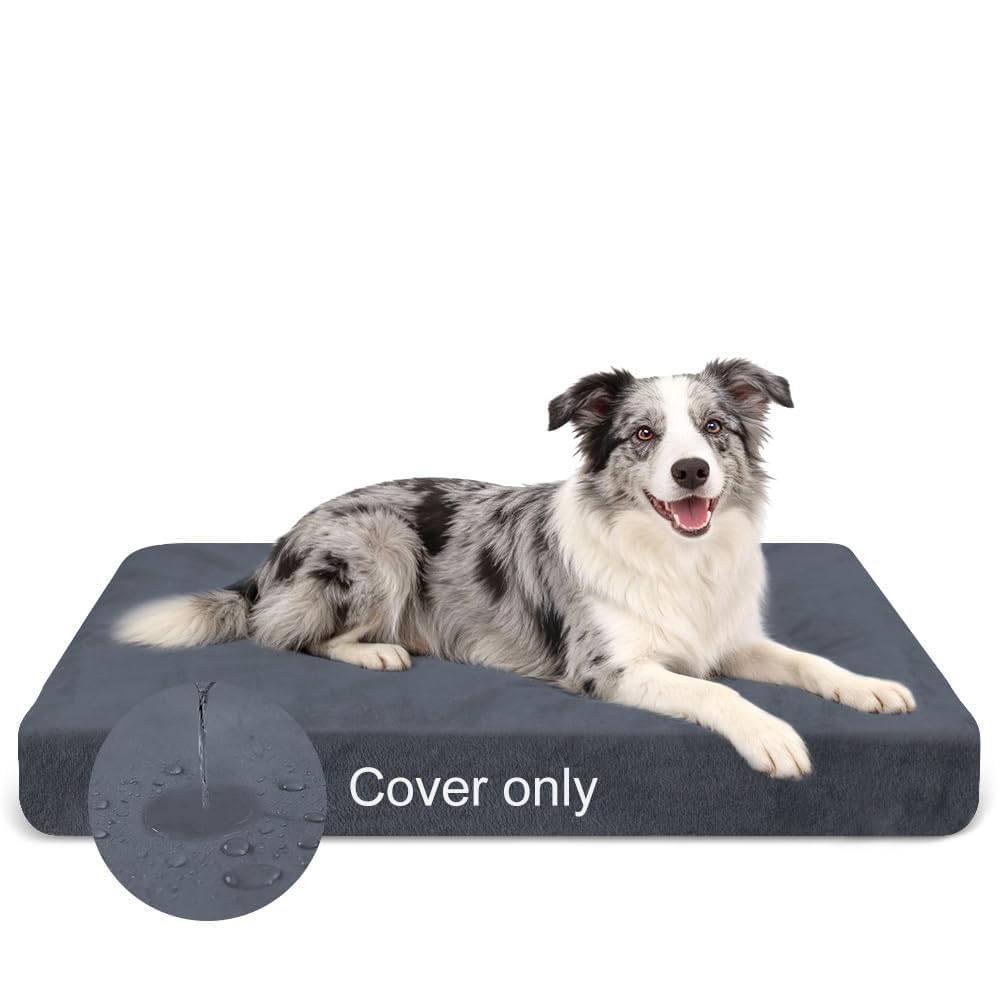 DUJUIKE 100% Copriletto impermeabile per cani, coprimaterasso in velluto per cani, copriletto in morbida peluche,copriletto di lavabile e rimovibile per animali domestici,Con elas…