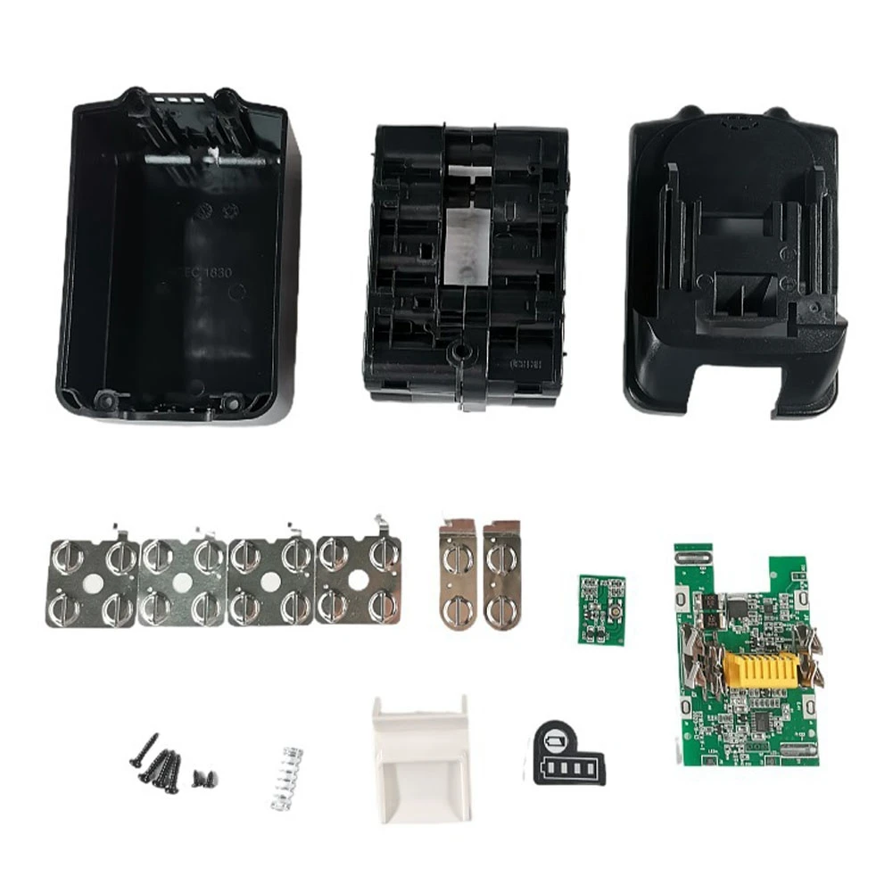 Kit Circuito di Ricarica PCB con Scatola in Plastica per Batteria A62X per Utensili Elettrici Makita 18V 18650 10 Celle