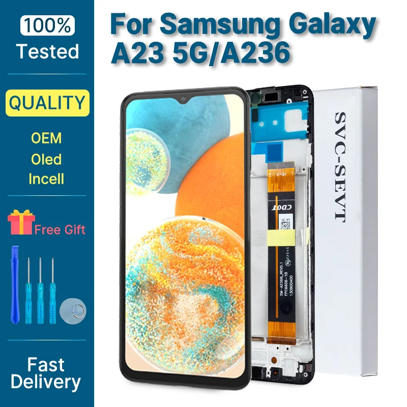 NUOVO LCD per Samsung Galaxy A23 5G Touch Screen Digitizer Assembly di ricambio per Samsung A23 5G Display SM-A236U SM-A236B/DS