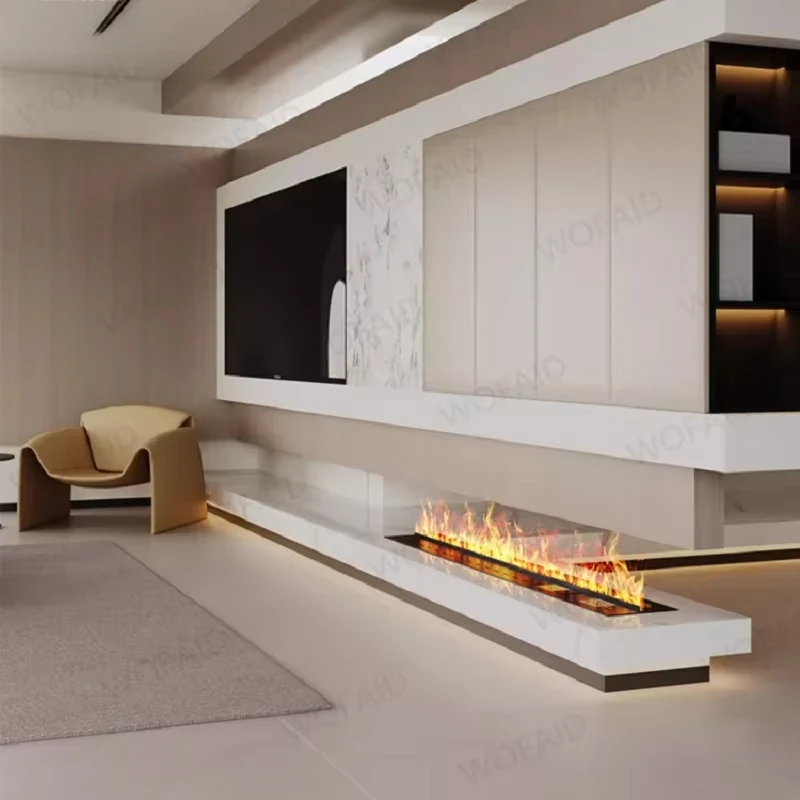 Caminetti e stufe elettrici decorativi con imitazione del fuoco 5 anni di garanzia Camino a fiamma finta con vapore elettrico automatizzante 3D
