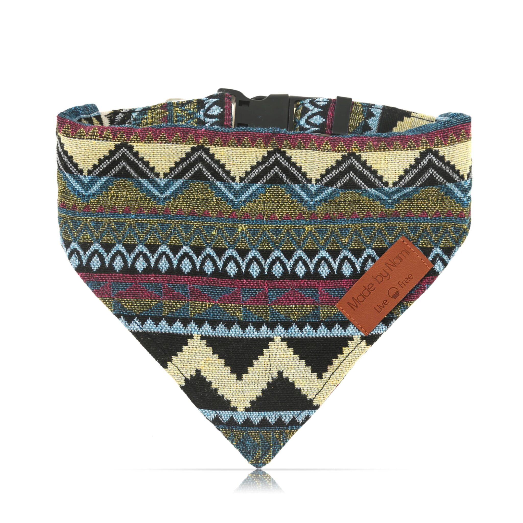 Made by Nami Bandana per cani Boho in diverse misure, per cani di piccola e grande taglia (blu, S)