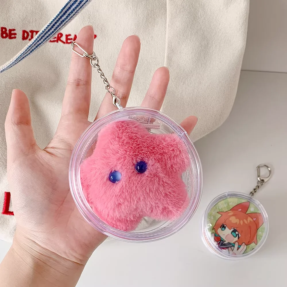 Borsa Trasparente Rotonda per Esposizione Badge, Porta Pin in PVC, Porta Bambole, Zaino per Bambini che Camminano