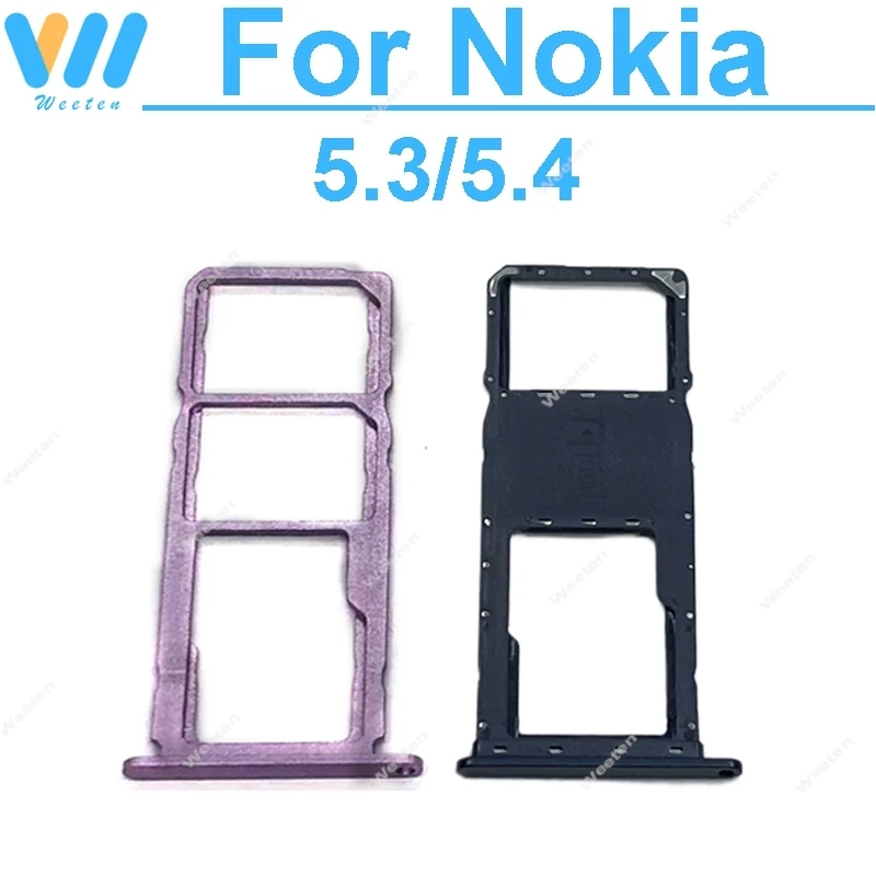 Per Nokia 5.3 5.4 Supporto per slot per vassoio scheda SIM Lettore di schede SIM Adattatore per presa scheda Parti di riparazione di ricambio