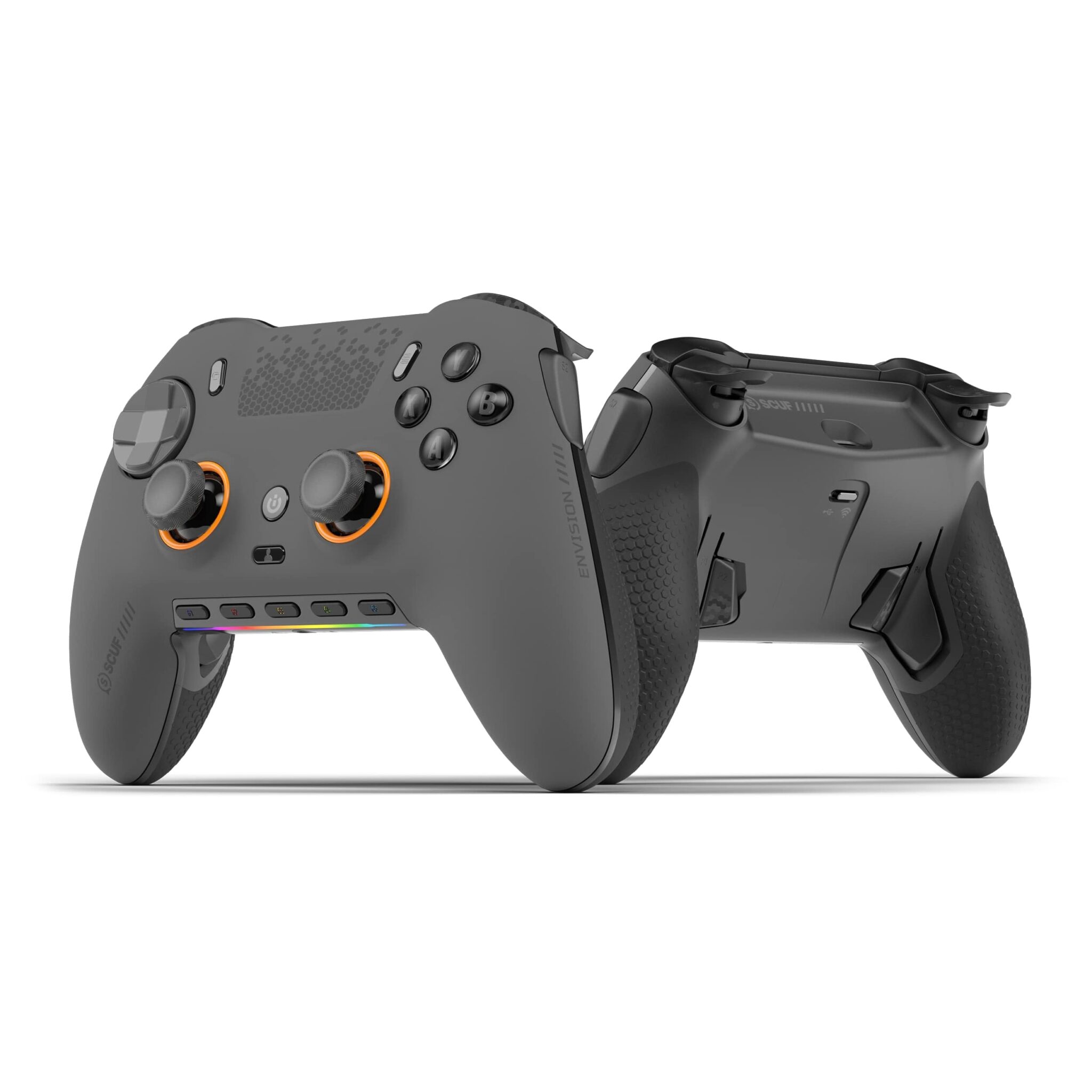 SCUF ENVISION PRO V2 (2025) Controller gioco wireless PC – Grigio Acciaio | Impugnature anti-drift, Cinque tasti G riutilizzabili, Paddle posteriori riutilizzabili, Grilletto ista…