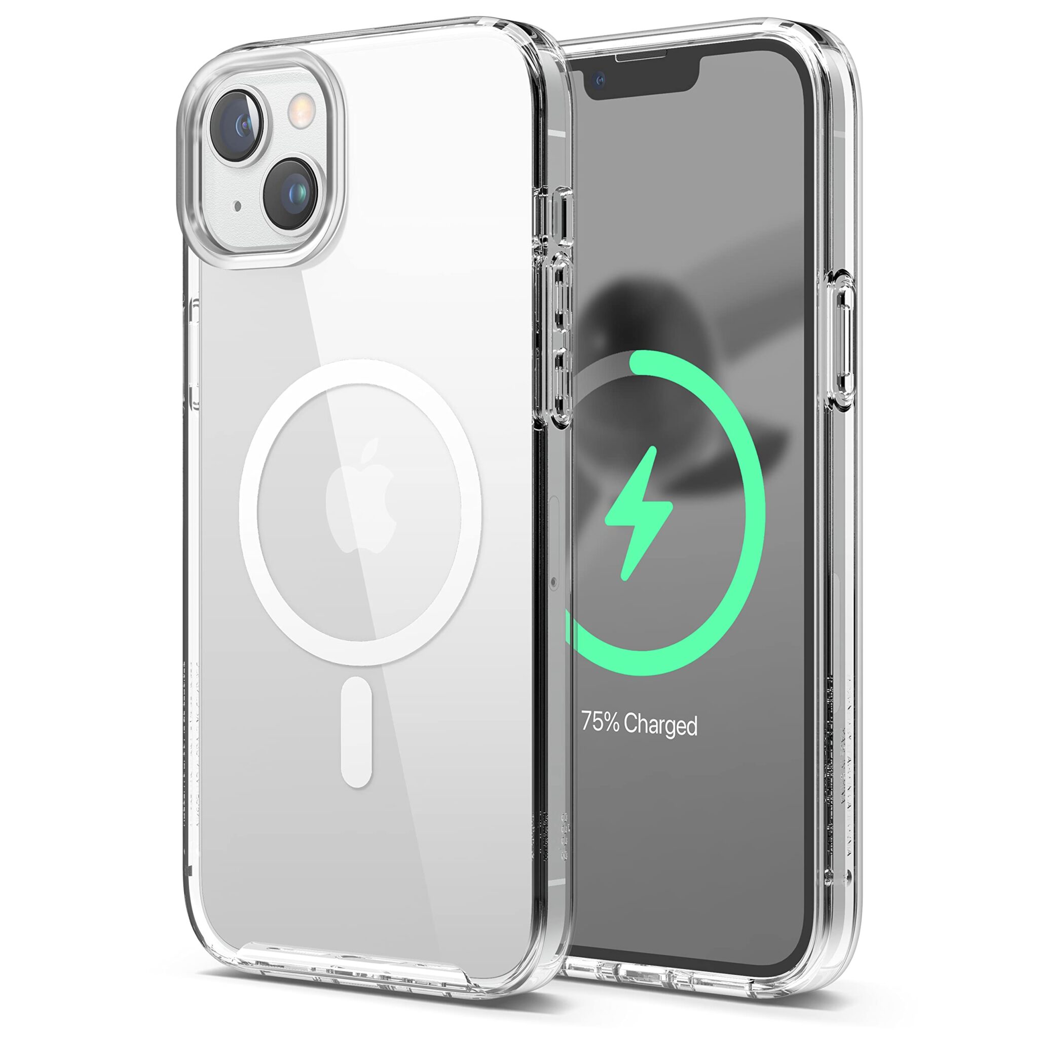 elago Cover Magnetica Ibrida Trasparente per iPhone 14 Plus (6,7") | Compatibile con MagSafe, PC + TPU, Protezione Anticaduta di Livello Militare USA, Ingiallimento Ridotto