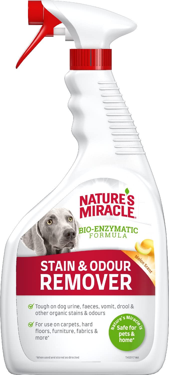 Nature´S Miracle Stain & Odour Remover per Cani, Eliminare lo Sporco Quotidiano, Lieve Fragranza al Melone, 946 Ml