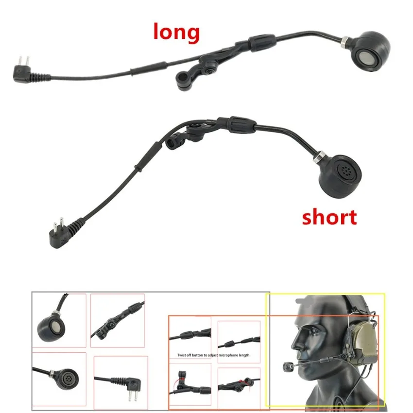 Accessori per Cuffie TS TAC-SKY, Microfono a Condensatore per Cuffie Tattiche da Tiro Comtac III/II/V
