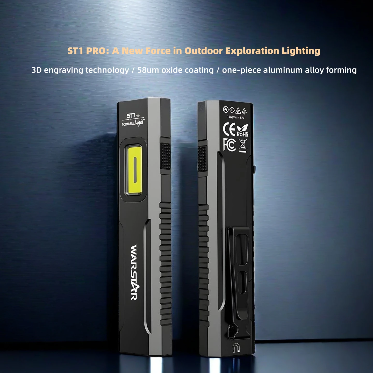 ST1 Officina Professionale Alluminio SFT25 LED 1500lm Telecomando magnetico Tipo C Ricaricabile Tascabile Luce da lavoro laterale COB UV 2-10 ore