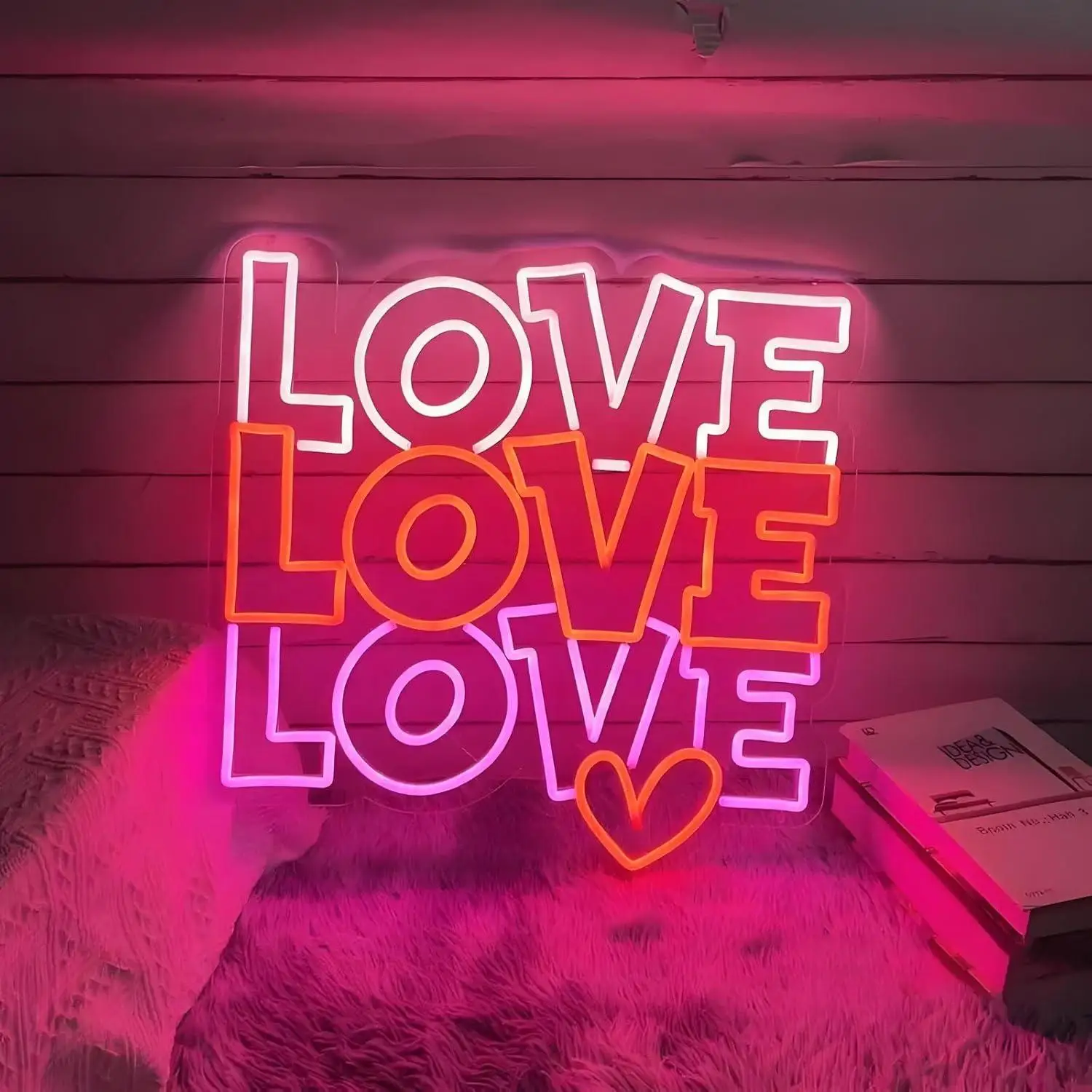 Insegna al neon a forma di cuore, luci al neon a LED dimmerabili tramite USB per matrimoni, fidanzamenti, anniversari, feste, decorazioni murali per negozi, regali di San Valentino