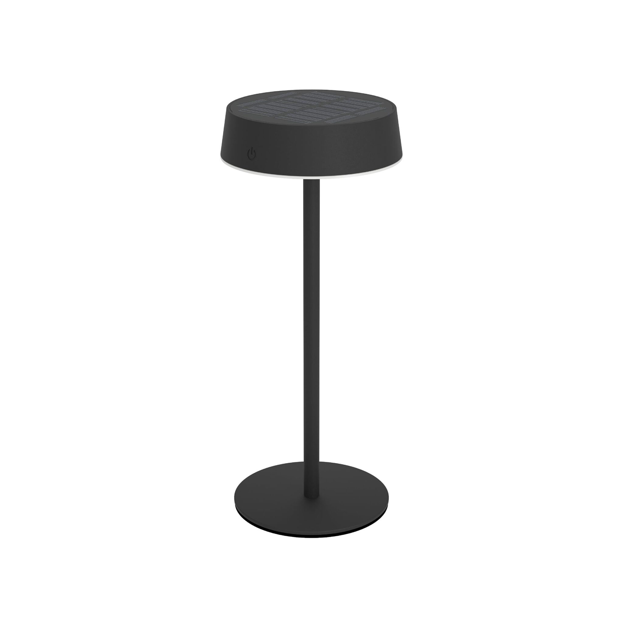 Eglo Lampada solare da tavolo a LED per esterni, a batteria, senza | fili, touch, dimmerabile, in metallo nero, colore luce: bianco caldo/bianco neutro/bianco freddo, IP54