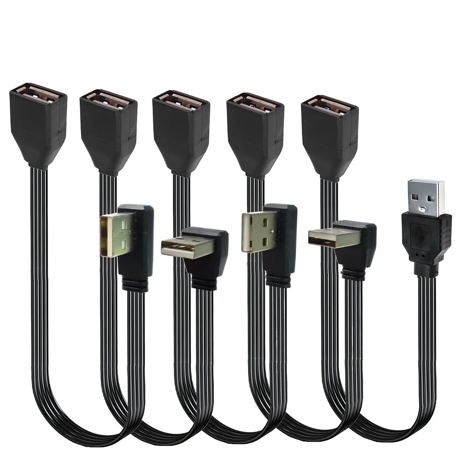5CM 10CM 20CM 50CM 100CM cavo di prolunga USB gomito 90 gradi ad angolo retto cavo dati a gomito a forma di L USB2.0 gomito dati bus maschio