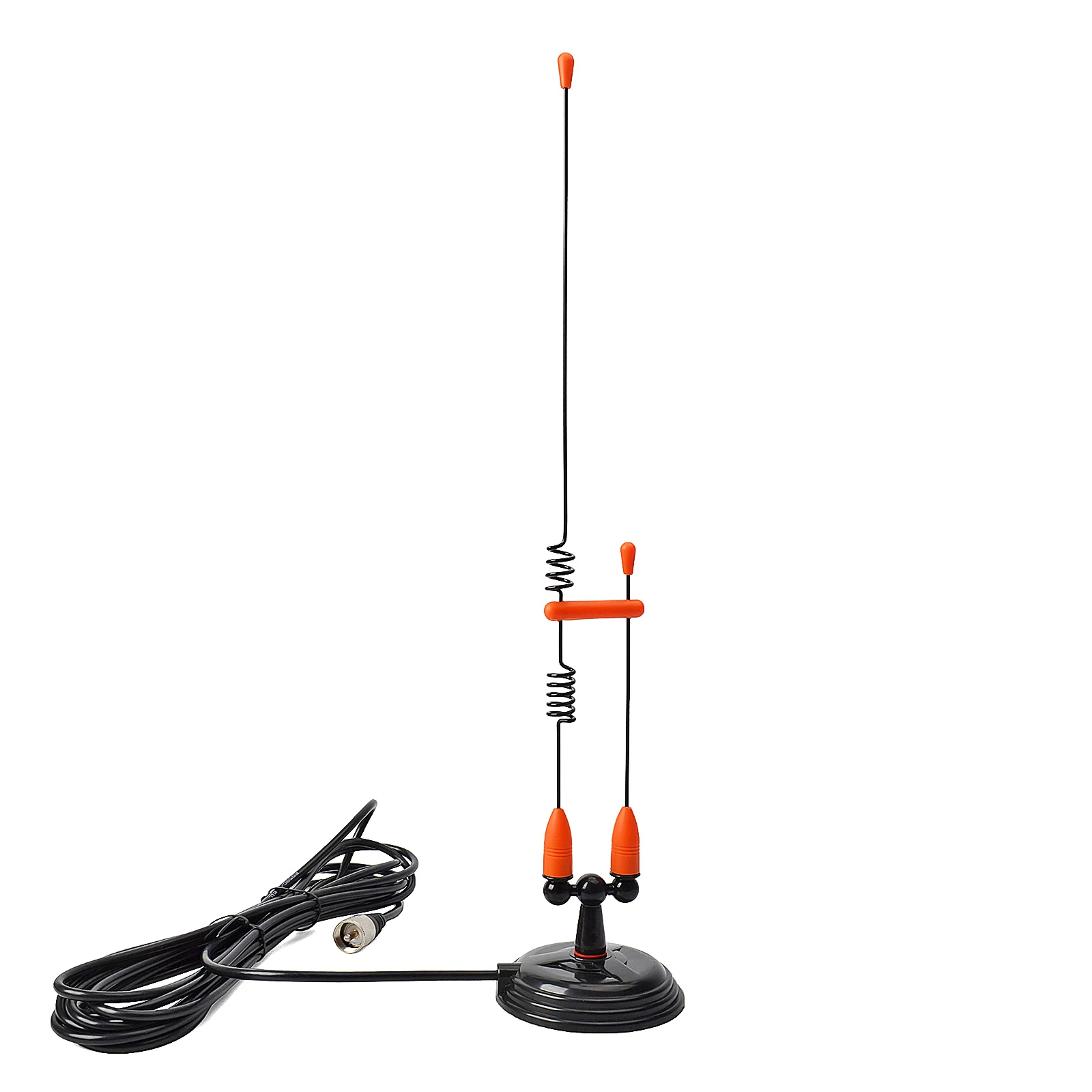Antenna Dual Band 2 metri 70 cm Radioamatori mobile VHF/UHF (136-174 e 400-470 Mhz) Supporto base magnetica, connettore PL-259, cavo RG58 con 13 piedi
