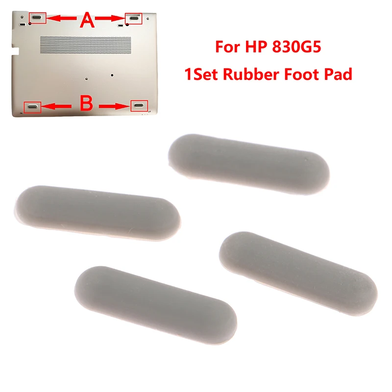 1Set poggiapiedi in gomma per laptop per HP 830 G5 piedini antiscivolo sostituzione della copertura della base inferiore