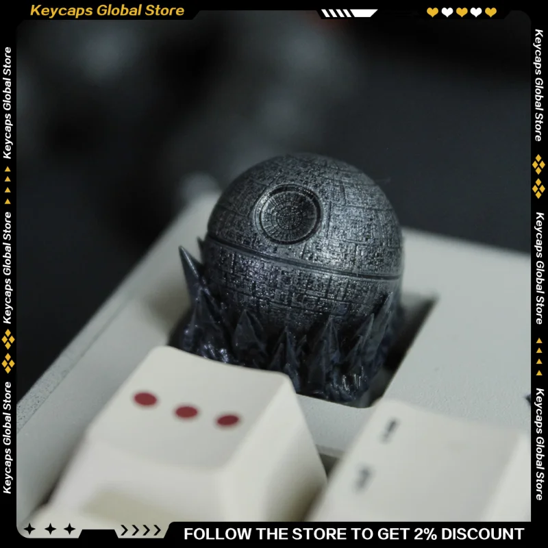 Death Star Personalizza Copritasto in resina 3D artigianale fatto a mano Copritasto Cherry Profilo Accessori per tastiera personalizzati Regali chiave Esc