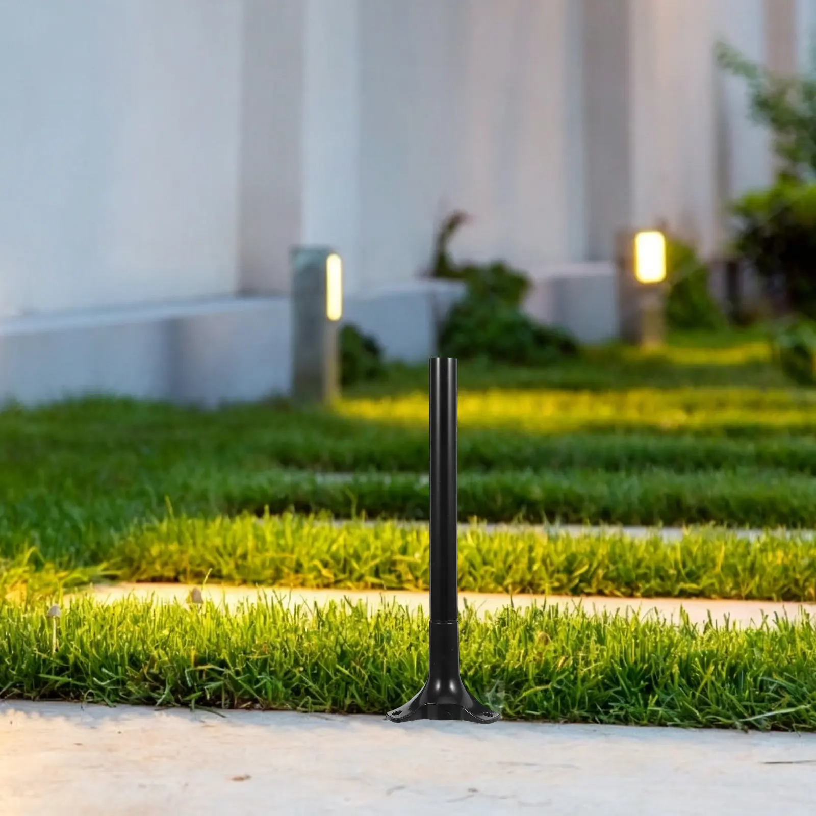 Set di 6 Supporti per Lampioni da Giardino, Palo Stabile per Torcia, Base di Ricambio per Lampada con Effetto Fiamma, Base Triangolare per Esterni