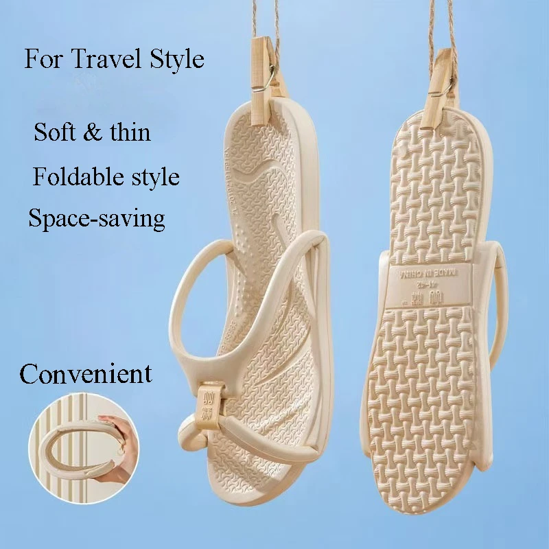 Ciabatte da Viaggio Pieghevoli Unisex in EVA, Infradito Antiscivolo per Hotel, Bagno, Interni, Leggere e Comode