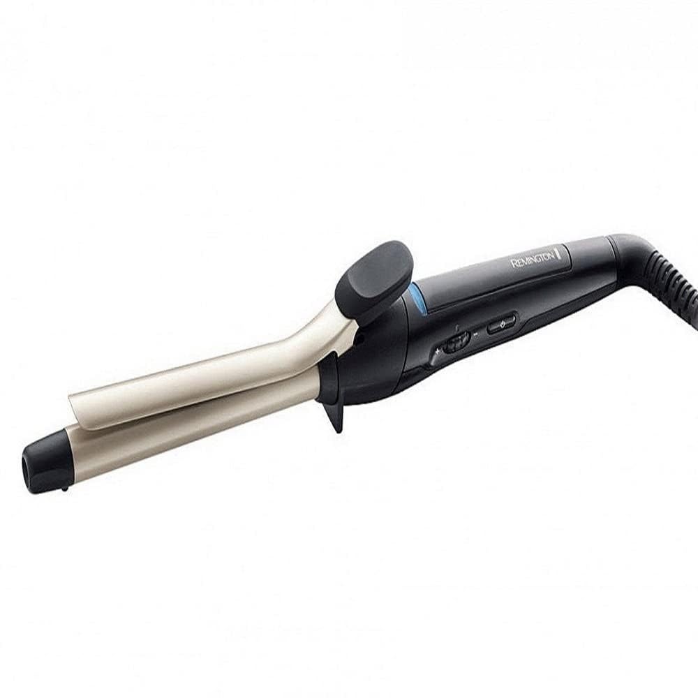 Remington Ferro Arricciacapelli - Per boccoli definiti 19 mm- Rivestimento antistatico in ceramica e tormalina, nero-crema, Arricciacapelli Pro Spiral Curl CI5319