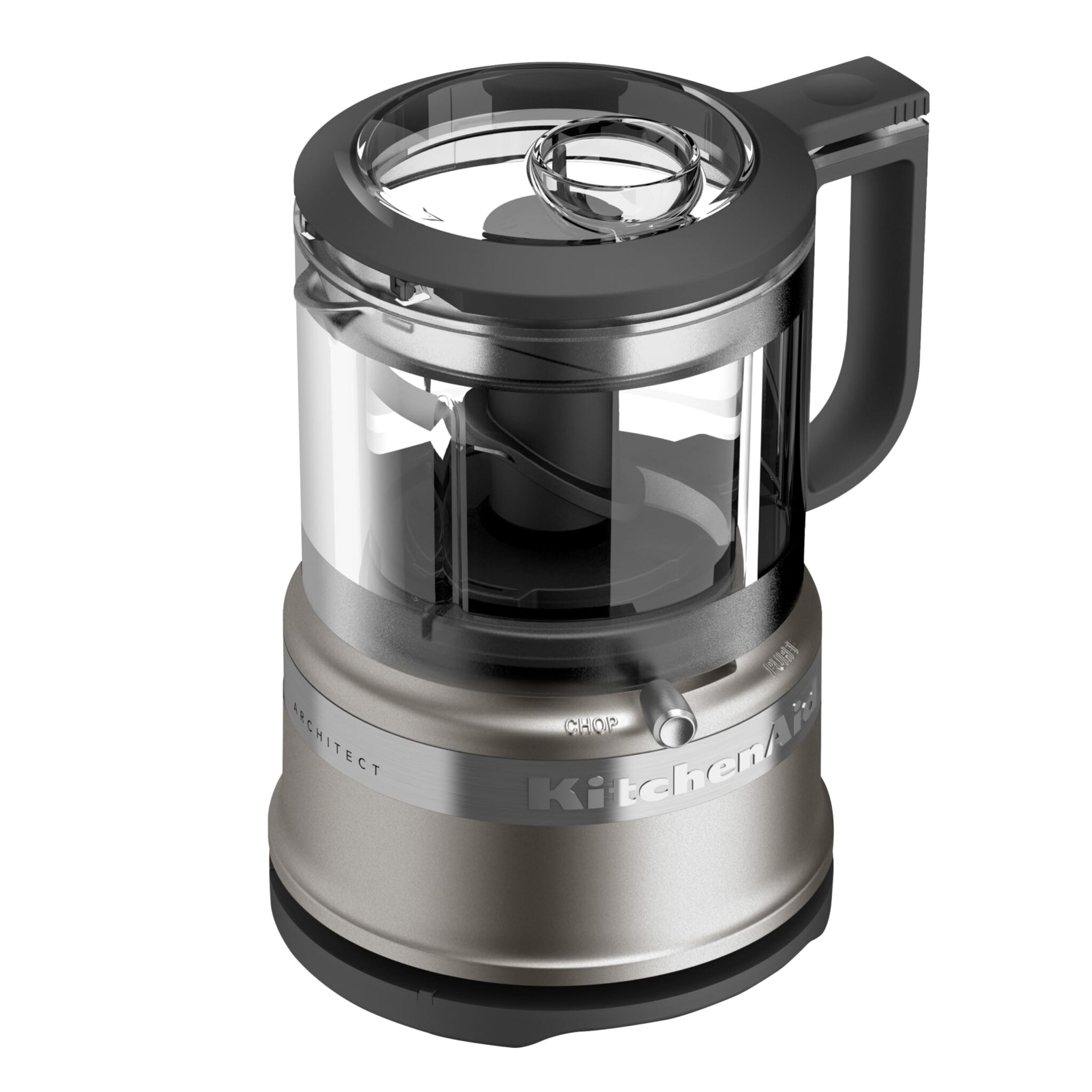 KitchenAid Mini Robot da Cucina 830ML, Tritatutto Elettrico Compatto 2 Velocità e Pulse, Leggero e Facile da Pulire, Contour Silver