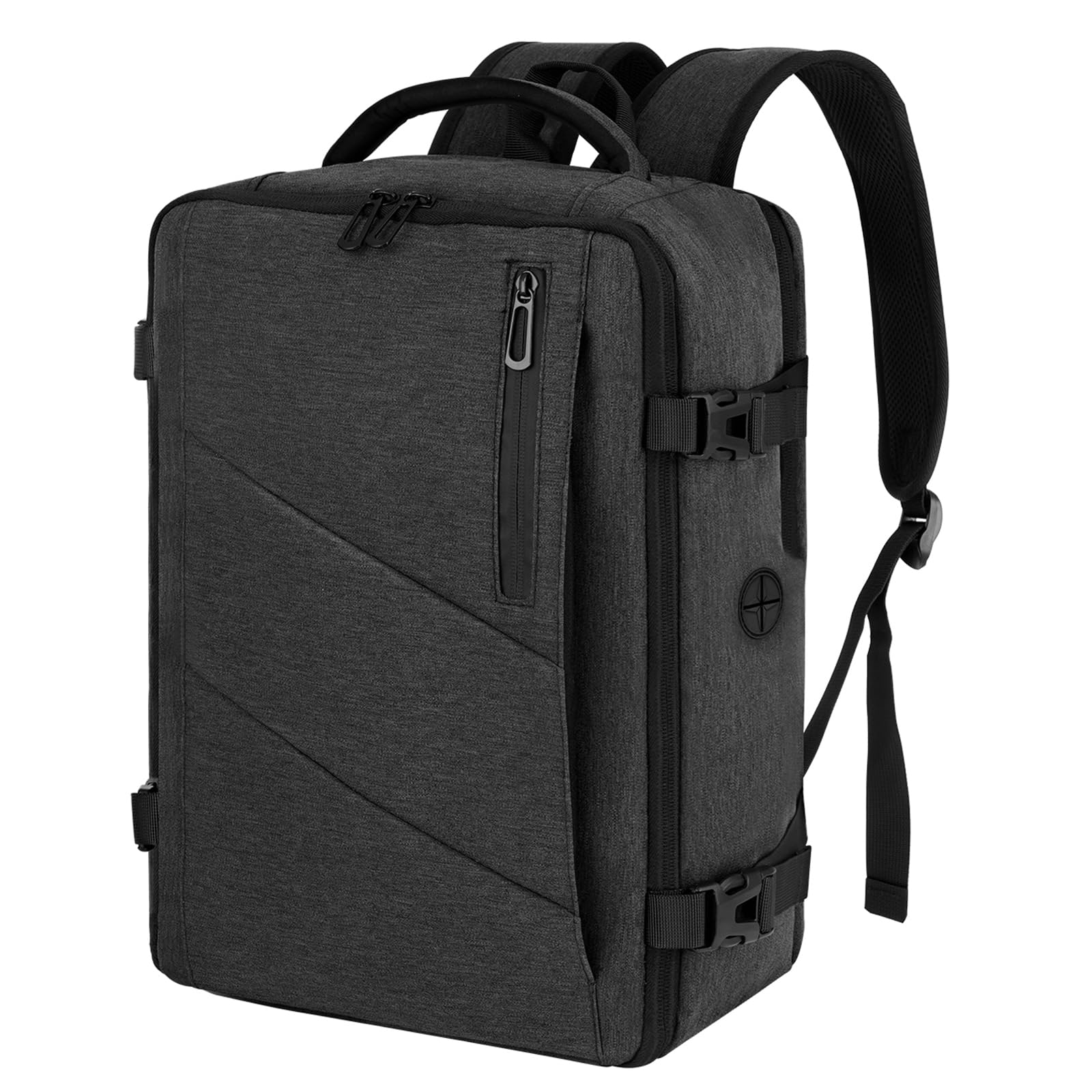 VOESLD Zaino per Ryanair 40x20x25, Bagaglio a Mano, Zaino Viaggio | 20L, Porta PC 15,6", Per Donna E Uomo, Compatibile Con Le Principali Compagnie Aeree, Grigio Scuro