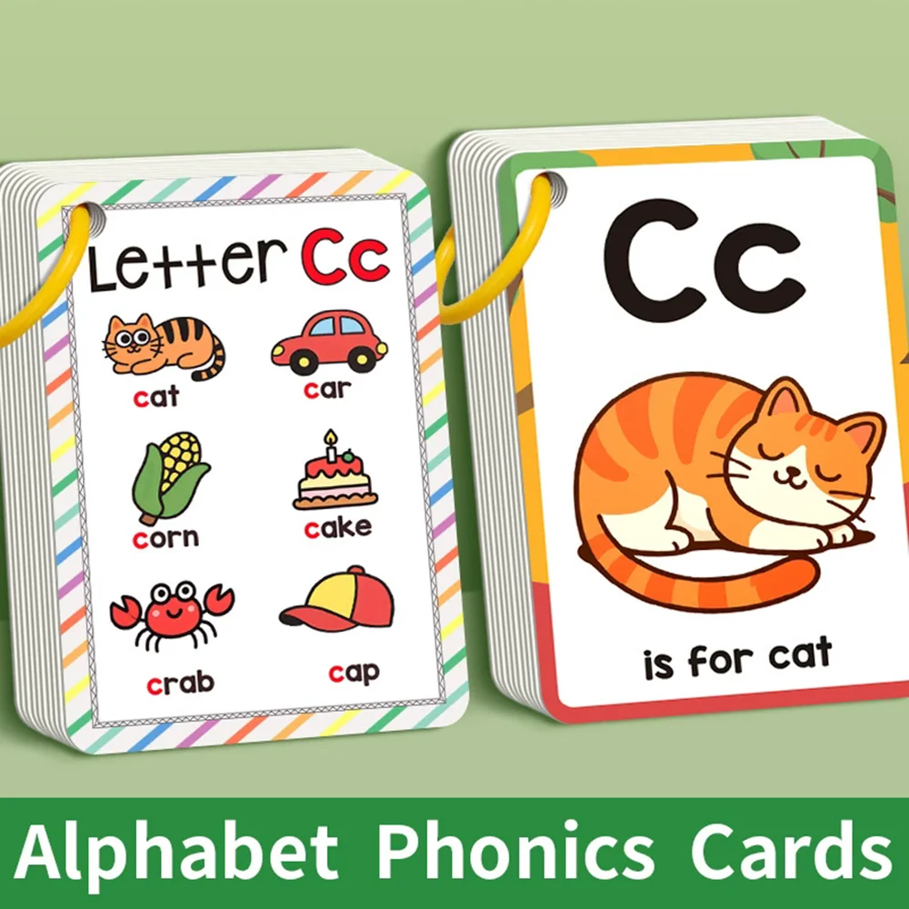 1 libro di parole per bambini AZ carte di apprendimento con immagini 27 carte di parole inglesi migliorano la percezione visiva giochi cognitivi educativi