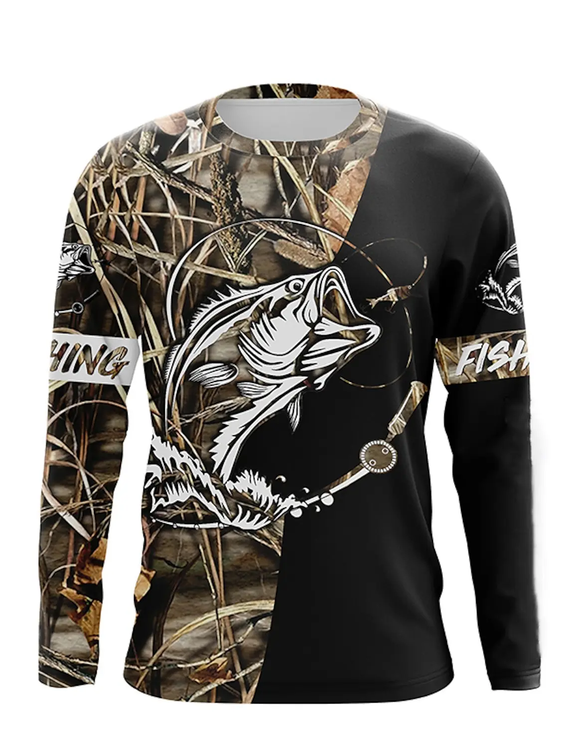 Maglia da Pesca per Uomo Primavera-Estate, Maniche Lunghe, Anti UV, Traspirante, ad Asciugatura Rapida