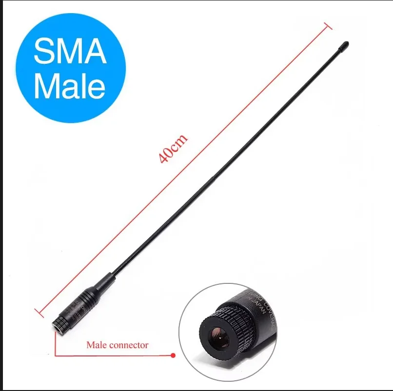 RH-771 SMA-Femmina/Maschio Dual Band VHF/UHF Morbida Antenna Flessibile per Baofeng Quansheng YAESU ICOM Kenwood Walkie Talkie Ham Radio