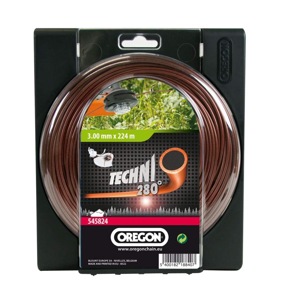 Oregon Filo da Taglio Resistente al calore per Decespugliatore, Tosarba e Tagliabordi in Nylon Robusto e Flessibile, Adatto alla maggior parte delle marche, 3,0 mm x 56 m (545821)