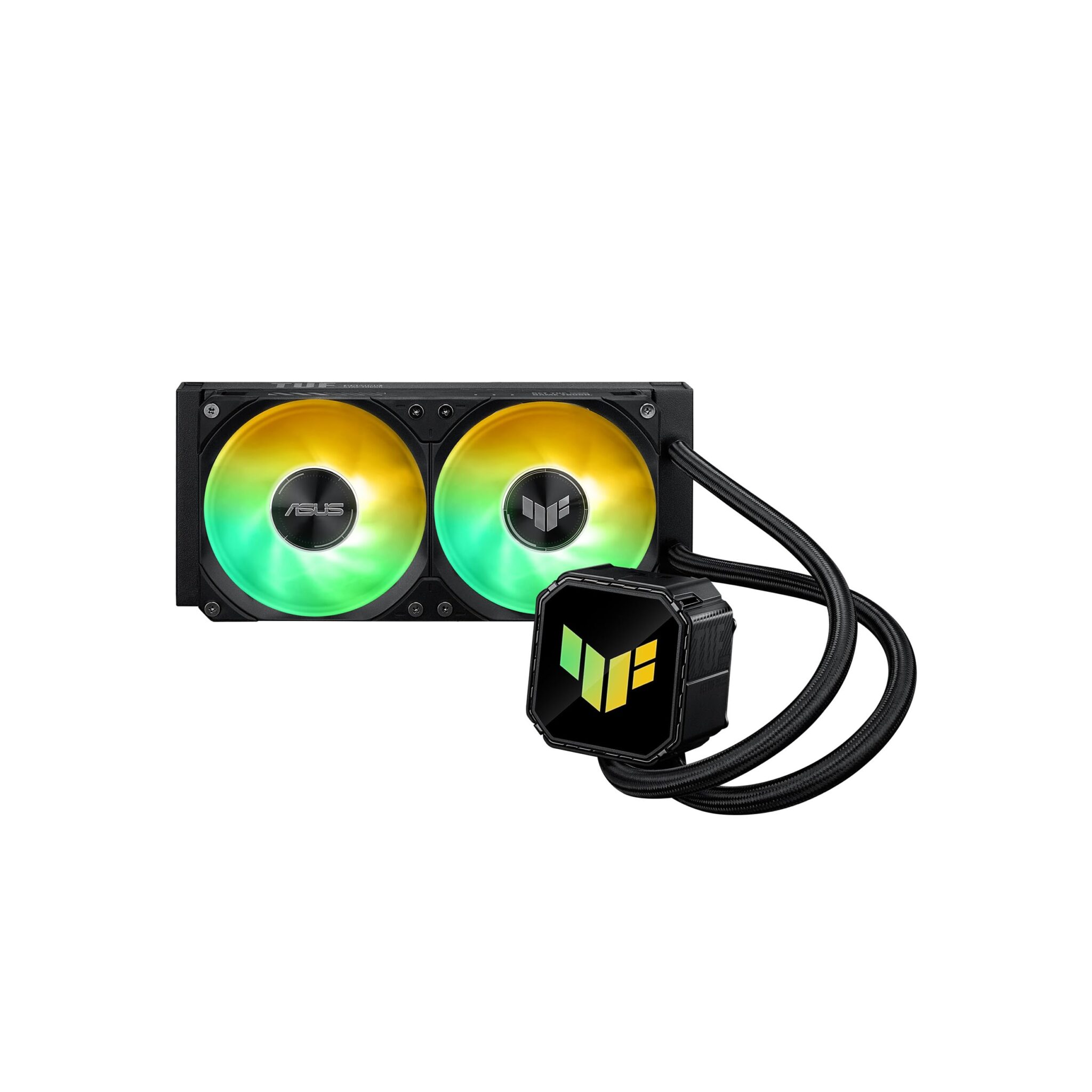 ASUS TUF GAMING LC III 240 ARGB, Dissipatore AIO a Liquido, Nero, 2 Ventole | Sistema di Raffeddamento della CPU, 2 Ventole TUF Gaming MF-12 Preinstallate, Tubi da 400 mm Rinforza…