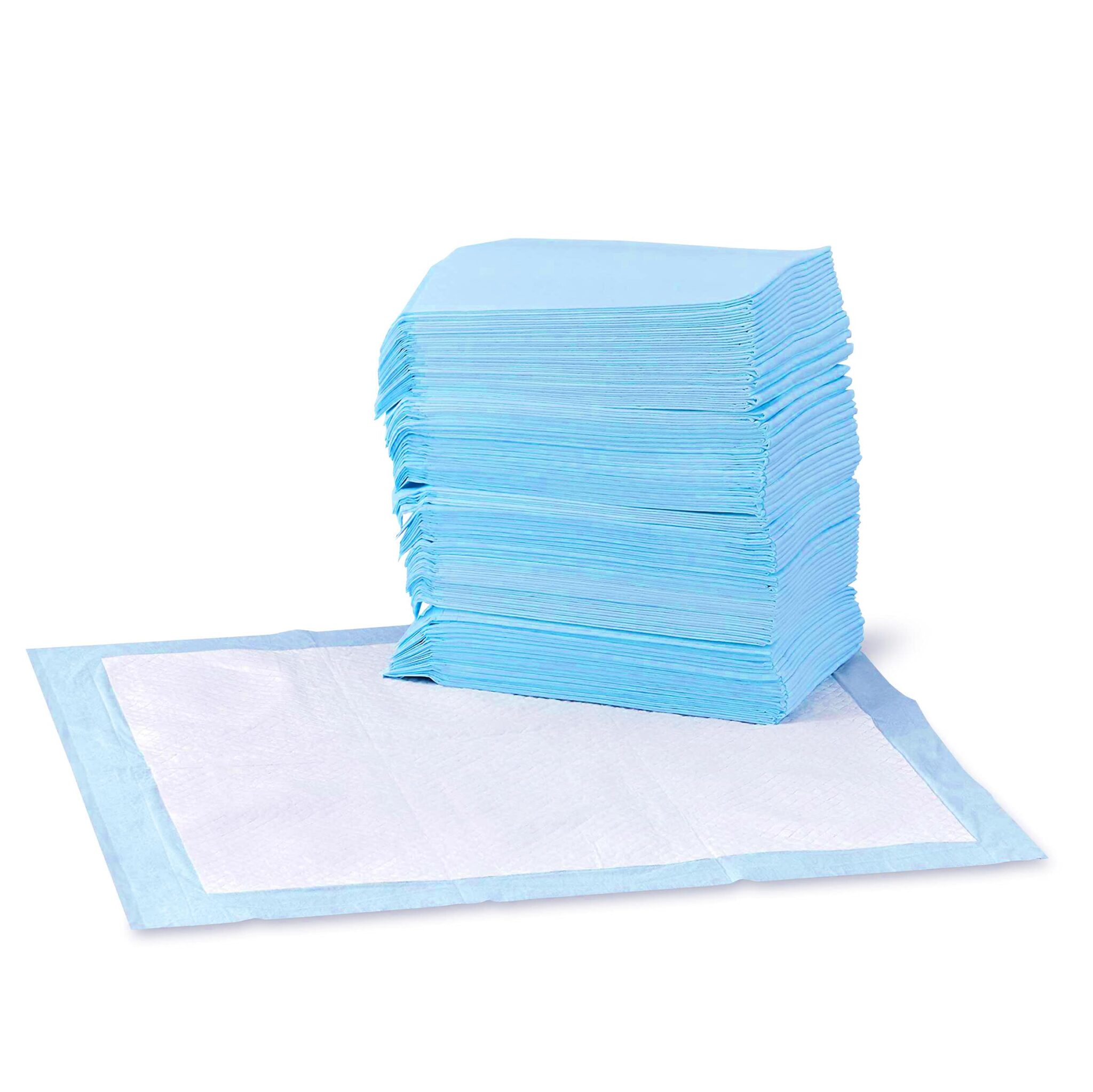 Amazon Basics Tappetini per l'addestramento di cani e cuccioli, design a 5 strati a prova di perdite, superficie ad asciugatura rapida, dimensione standard, 55.88 x 55.88 cm, conf…