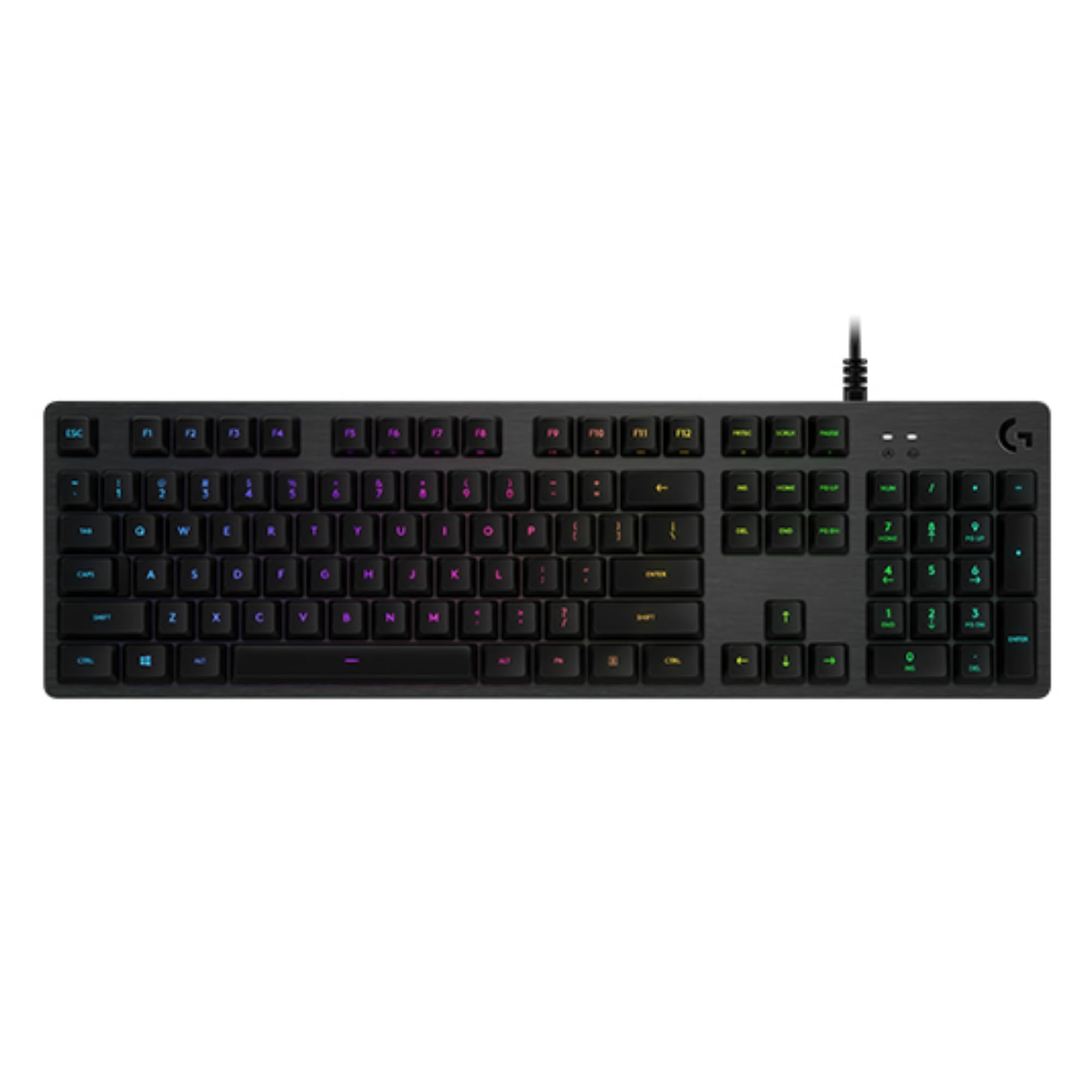 Logitech G G512 Tastiera Gaming Meccanica - QWERTY US INT'L | LIGHTSYNC RGB, Tasti Retroilluminati, Switch GX Brown, Telaio Alluminio, USB - Nero