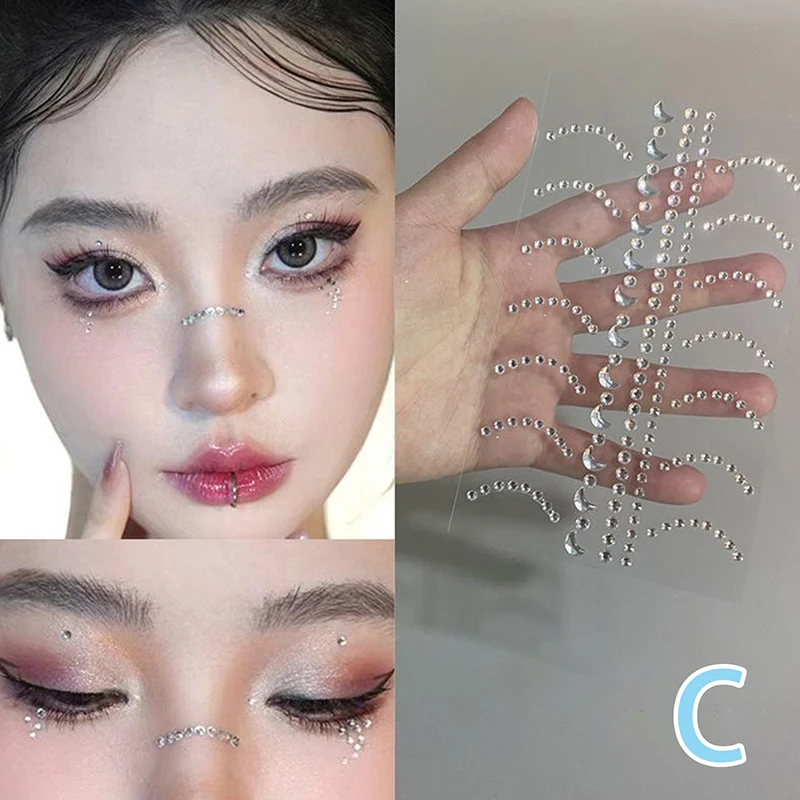 Nuovi Adesivi Fai-da-Te Autoadesivi a Forma di Diamante per Viso, Occhi e Corpo, Gioielli Temporanei per Decorazioni di Feste, Unghie e Bellezza
