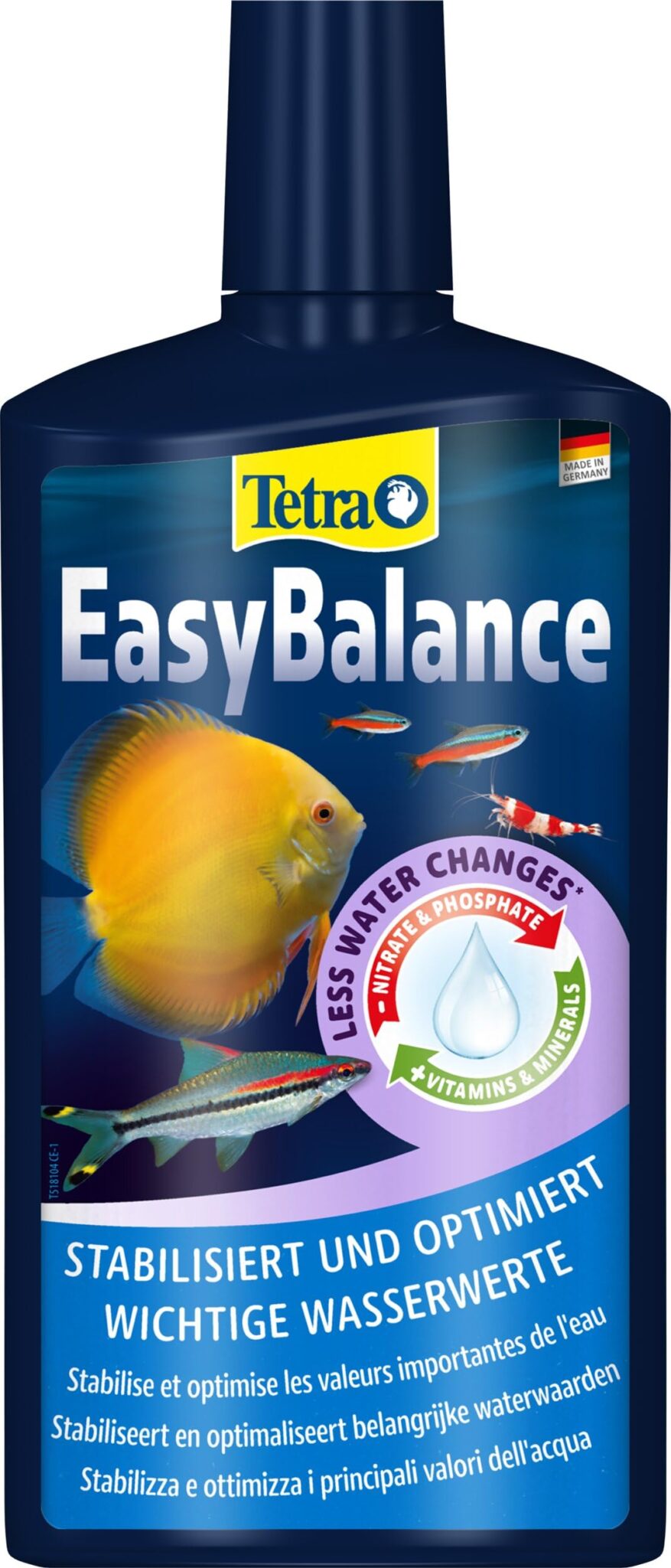 Tetra EasyBalance - Cura a lungo termine per un'acqua dell'acquario biologicamente sana e un numero ridotto di cambi d'acqua, flacone da 500 ml