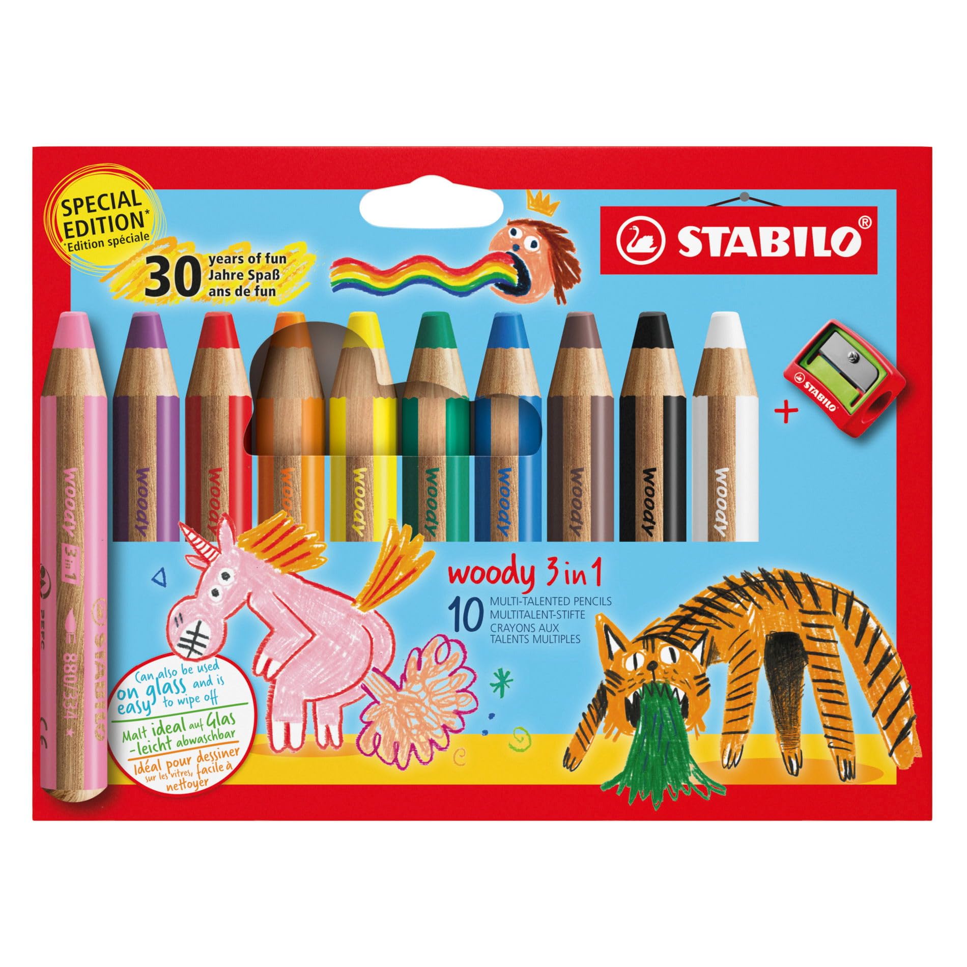 STABILO - Matita colorata Multi-Funzione - woody 3 in 1