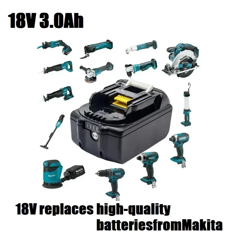 Batteria al Litio di Ricambio per Makita 18V 3.0Ah 3000mAh Compatibile con BL1840 BL1830 BL1850 BL1860 BL1815 Alta Capacità