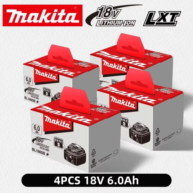 Batteria al Litio Originale al 100% Makita 6Ah per Batteria Makita 18V Bl1860B Bl1840 Bl1830B Bl1850B Bl1850 Bl1860 Bl1815 Sostitutiva