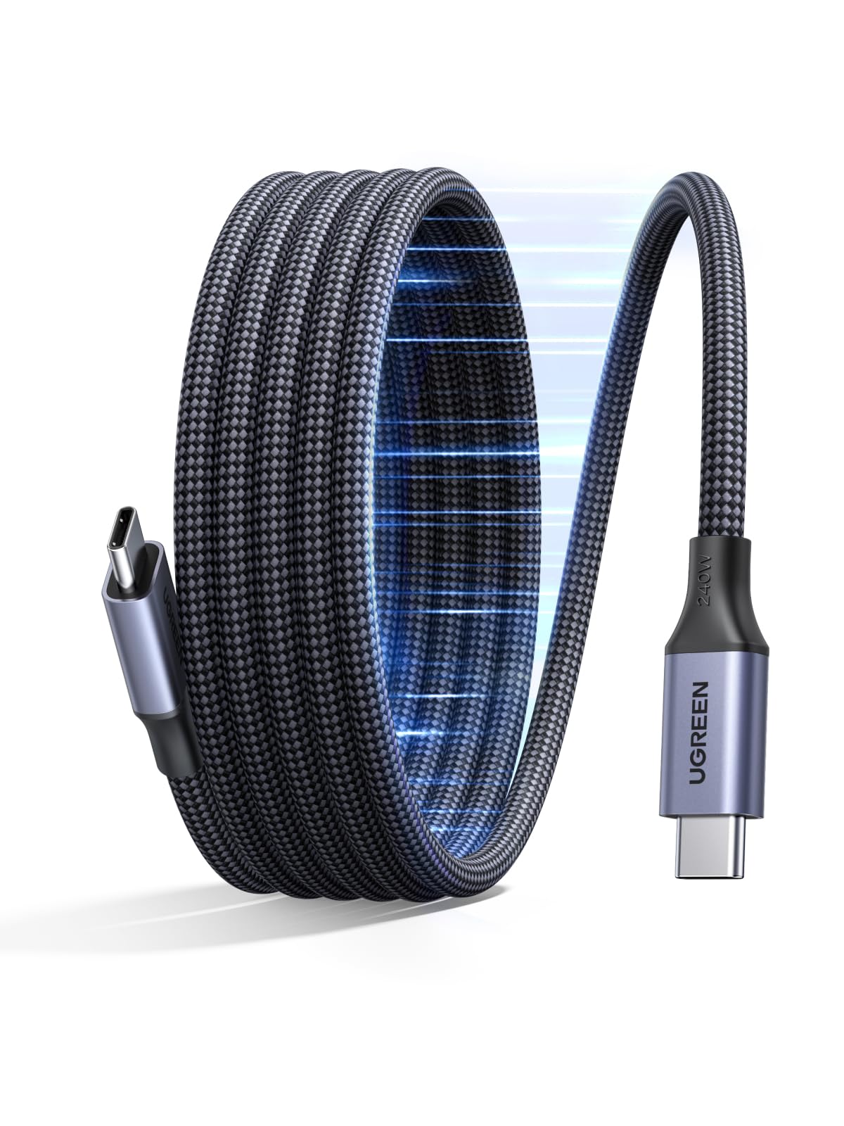 UGREEN Cavo USB C Magnetico 240W PD3.1 Ricarica Rapida (1M) | Type C, Compatible con iPhone 17 Pro Max Air/16/15, iPad, Galaxy S26/S25/S24, Pixel 10/9, ecc.