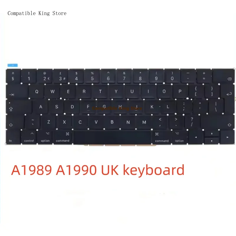 Tastiera US DD+Laptop per MacBook Pro Retina 13" A1989 15" A1990, Ricambio Tastiera Anni 2018 2019