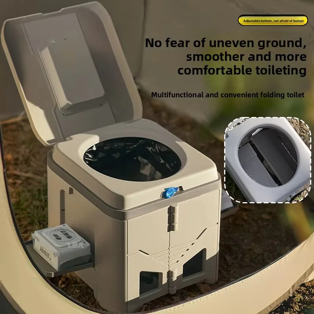 Toilette Portatile Pieghevole per Adulti, Antiodore, per Emergenze in Auto, Viaggi all'Aperto e Campeggio