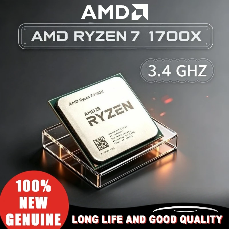 AMD Ryzen 7 1700X Processore CPU a Otto Core 3.4 GHz Socket AM4 YD170XBCM88AE R7 1700X Multitasking Fluido