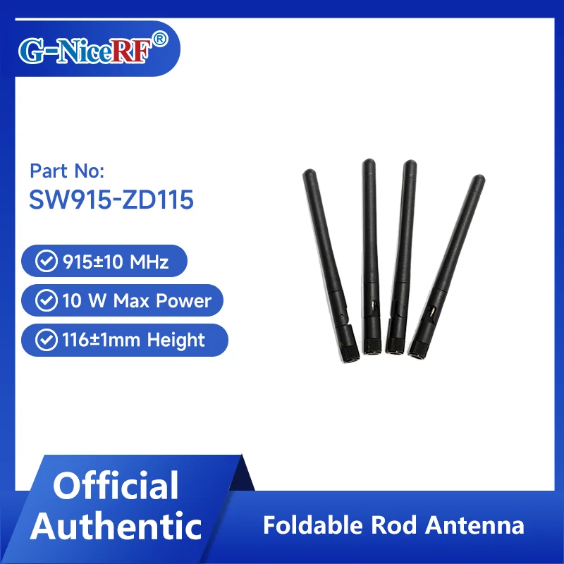 G-NiceRF 2PCS SW915-ZD115 Antenna con asta pieghevole 915 MHz per kit modello telecomando wireless