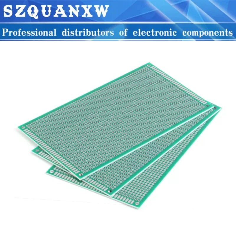 2 pz 9x15 cm Universale Doppio Lato In Fibra di Vetro Verde PCB Foro Passo 2.54mm Senza Saldatura Breadboard 9*15 cm breadboard prototipo