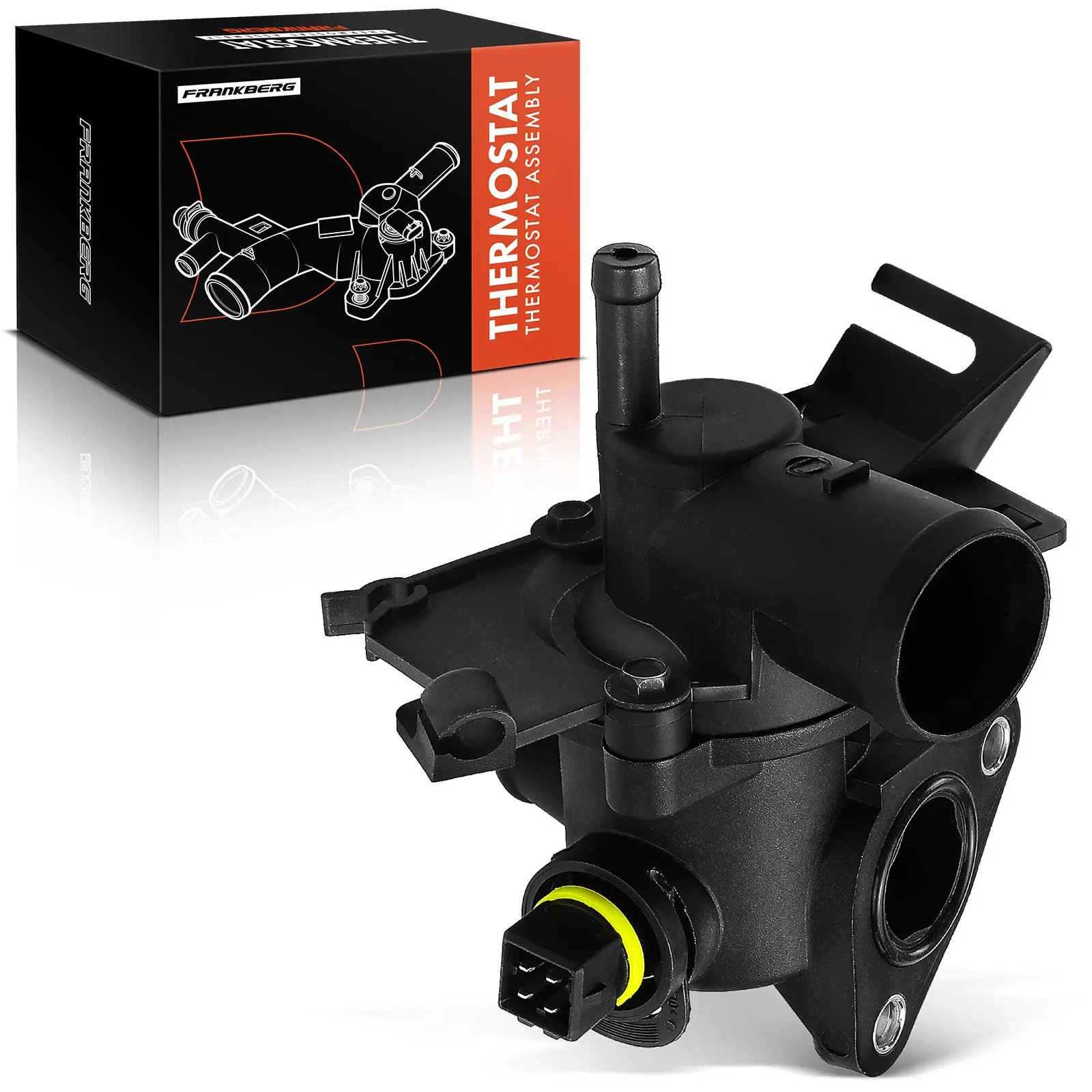 Frankberg 1x Termostato per Liquido di Raffreddamento per Skoda Fabia I 6Y2 Felicia I II 6U1 Octavia I 1.3L 38687K 047121111P 0471211D 0471211E