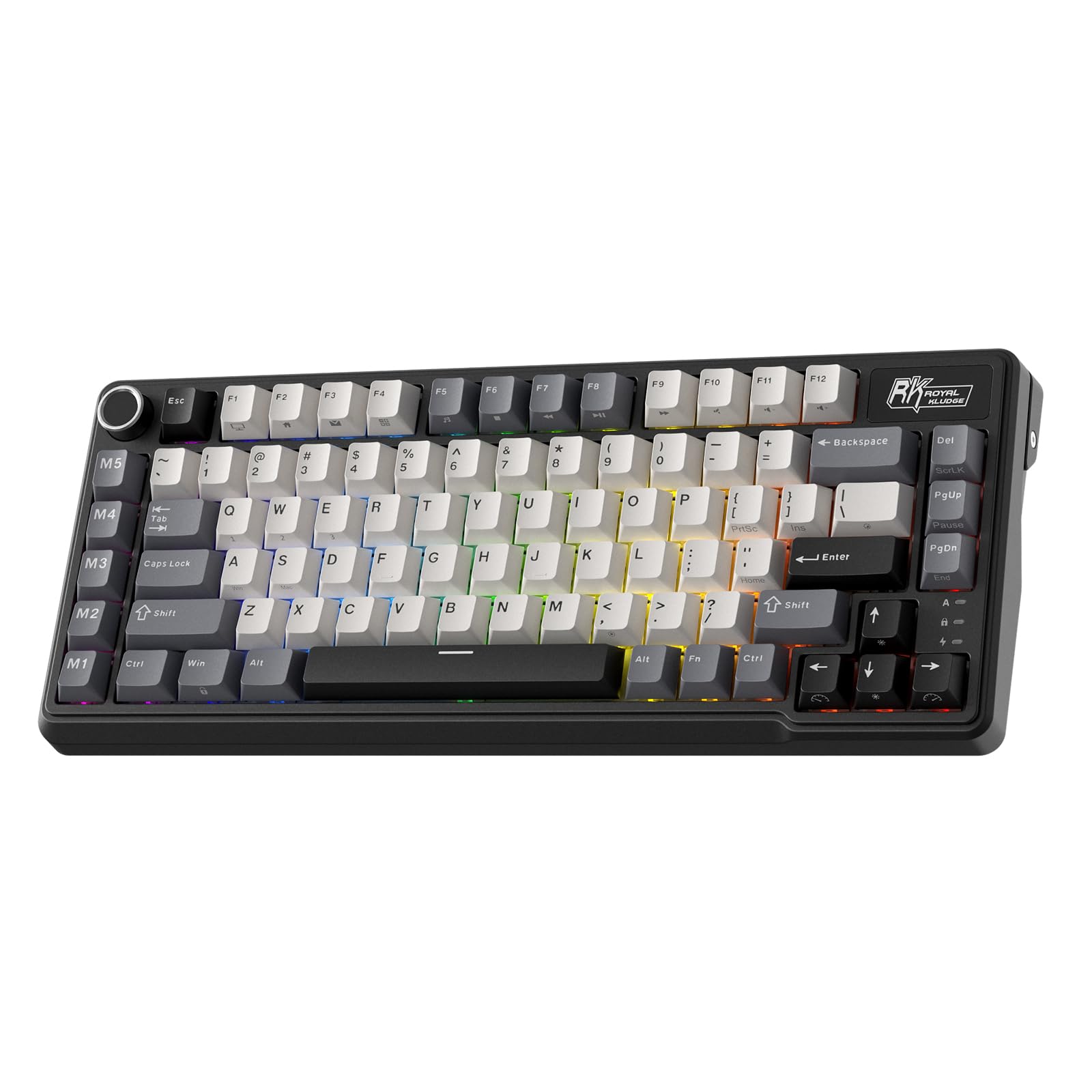 RK ROYAL KLUDGE L75 Tastiera meccanica gaming wireless guarnizioni RGB | Tastiera wireless BT/2.4G/USB-C al 75% TKL con tasti macro e targhetta toccabile, batteria da 8000 mAh, ho…