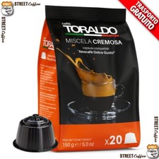 100 Cialde Caffè Toraldo Miscela Cremosa Cremoso compatibili Nescafè Dolce Gusto
