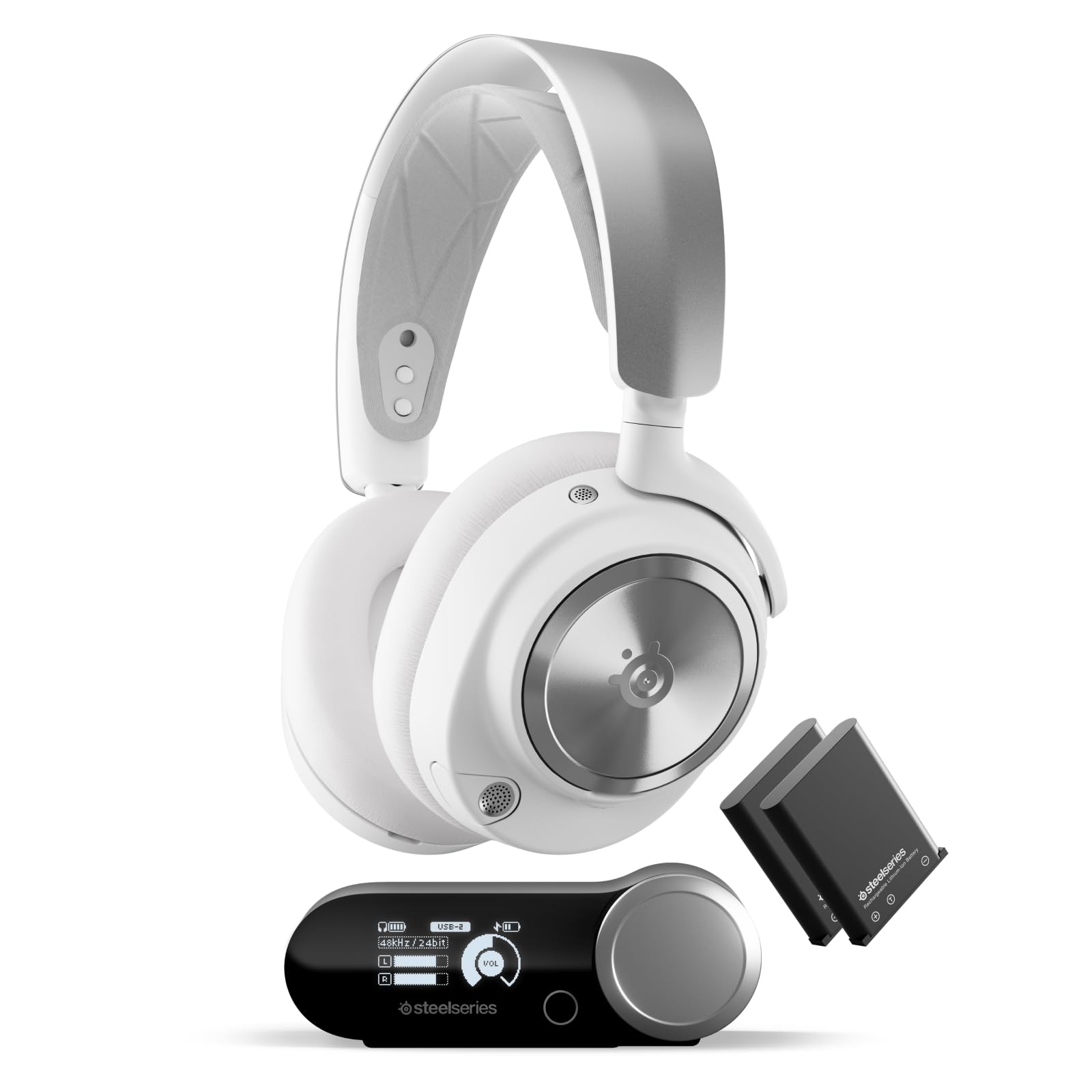 SteelSeries Arctis Nova Pro - Cuffie Gaming Wireless - Multi-Sistema (PC,PS,Mobile)- Premium Driver Magnetici al Neodimio - Cancellazione attiva del rumore - Infinity Power System…