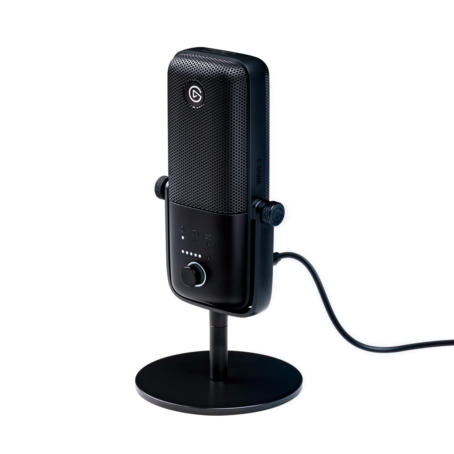 Elgato Wave:3, microfono condensatore USB premium per streaming, podcast, gaming e home office, software di mixaggio gratis, plug-in per effetti audio, anti-distorsione, plug ’n p…