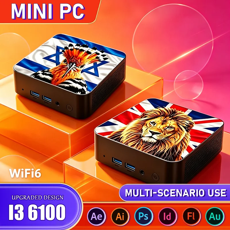 Nuovo Mini PC 2026 Core i3 6100 16GB DDR3 M.2 NVMe SSD WiFi6 Raffreddamento Silenzioso Triplo 4K Desktop Ufficio Casa Portatile