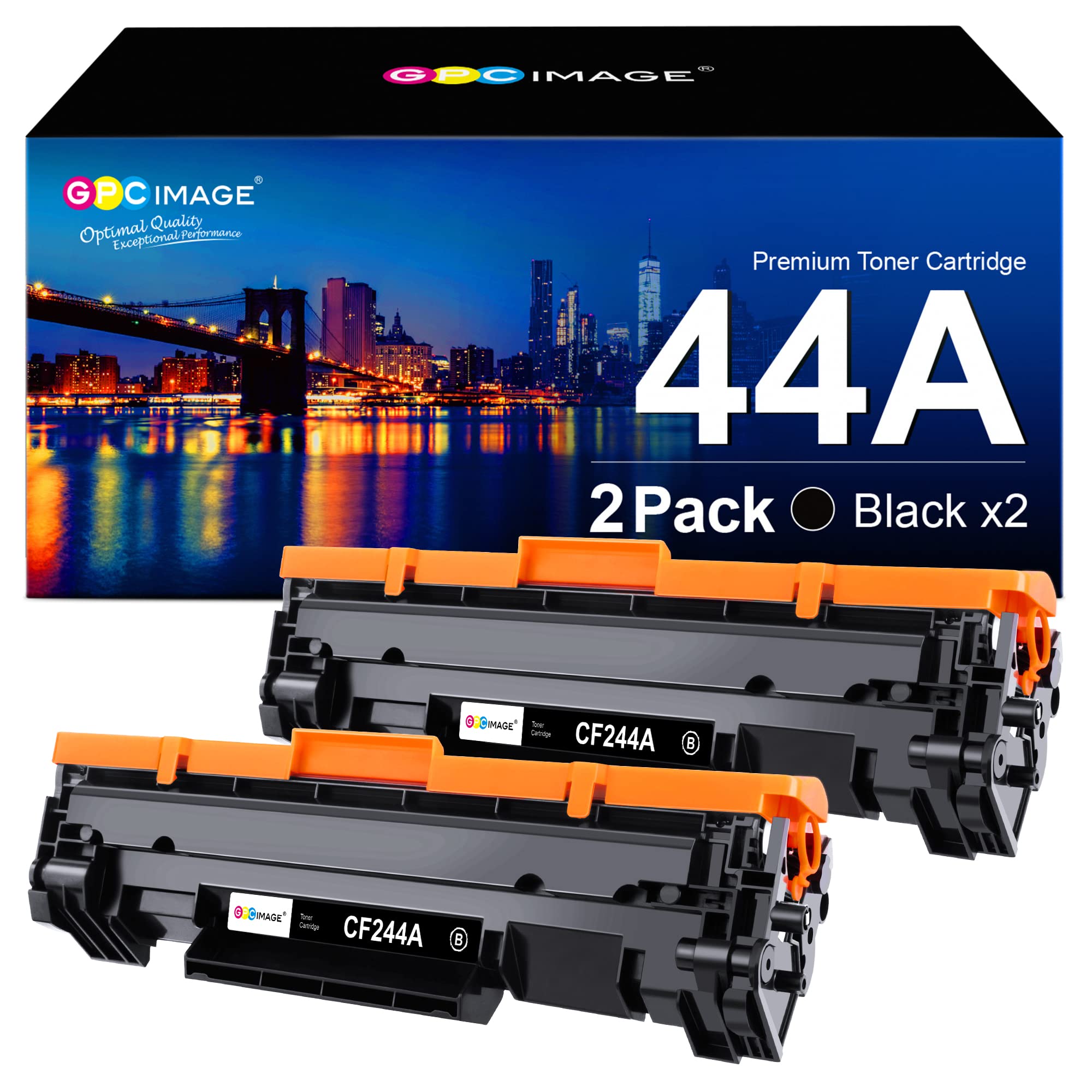 GPC Image 44A Toner Compatibile per HP 44A CF244A Nero 2 Pack | Compatible per toner HP LaserJet Pro M15a, LaserJet Pro M15w, LaserJet Pro MFP M28a, LaserJet Pro MFP M28w, 44A Nero