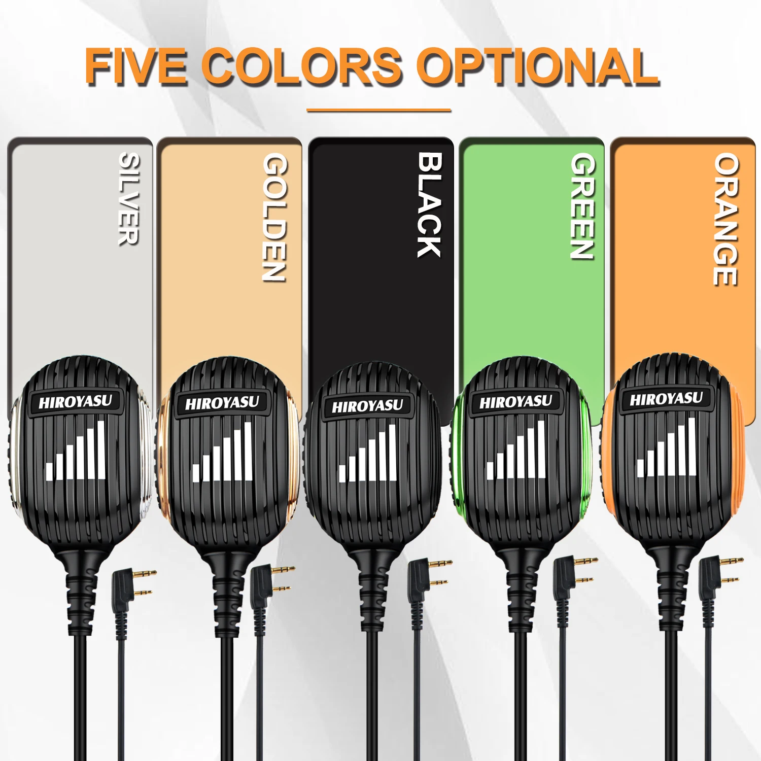 HIROYASU Walkie Talkie Palm Microfono Altoparlante Microfono a mano Spina K 2W 8ohm per Baofeng UV-5RMINI DM-32UV DM-32 Quansheng UV-K5(8)