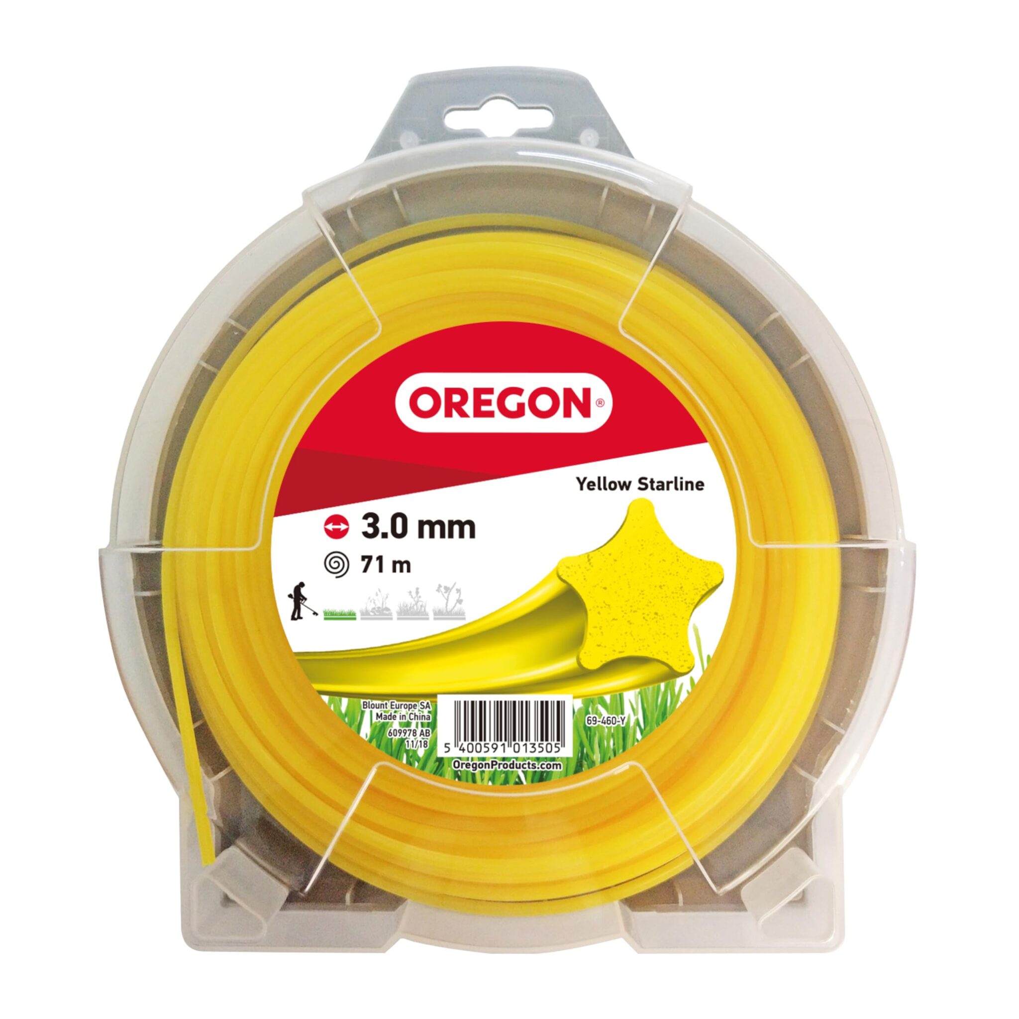 Oregon Filo per Decespugliatore a Forma di Stella in Nylon Resistente, Adatto per Erba Alta, Rifiniture e Vegetazione Fitta, Compatibile con Numerosi Marchi, 3,0 mm x 71 m (69-460…